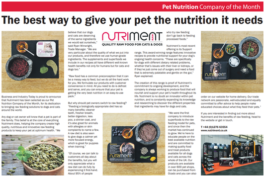 news letter on the best way to give pets nutrition 