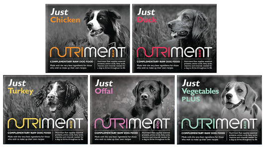 display of nutriment raw products