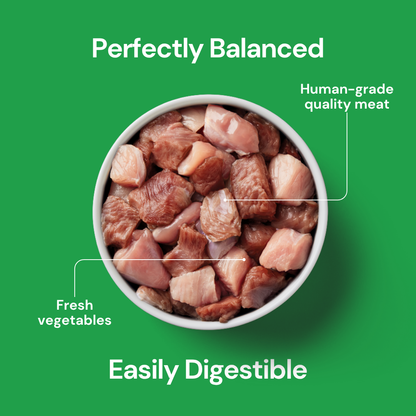 Cat Raw 3 Bird Roast 500g—Christmas Edition: human-grade, grain free, fresh, easily digestible cat food.