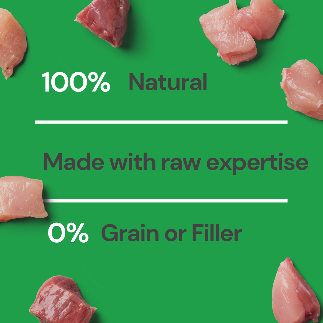 Cat Raw 3 Bird Roast 500g: 100% natural, grain free, made with raw expertise. Christmas Limited Edition.