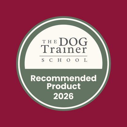 Circular badge with "The Dog Trainer School Recommended Product 2026" for Freeze Dried Topper - Beef 50g.