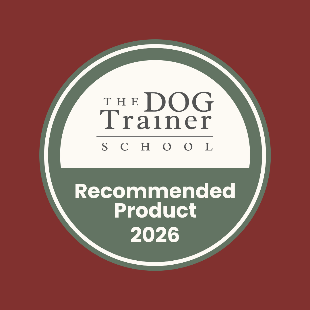 A circular badge reads "The Dog Trainer School Recommended Product 2026" for Gently Steamed Chicken 395g.