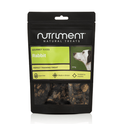 Rabbit Gourmet Slices 200g dog treats made with high-quality natural ingredients and protein source.