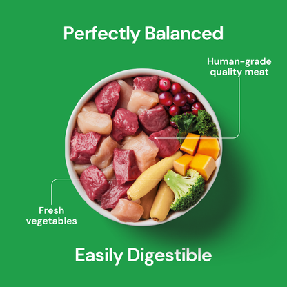 Bowl of Raw Venison & Turkey 500g - Christmas Limited Edition, "Perfectly Balanced" and "Easily Digestible".