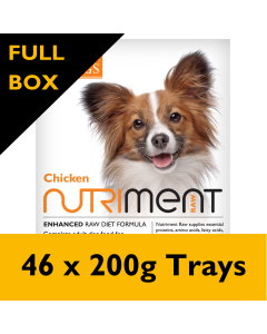 Nutriment Dinner for Dogs Chicken Raw Dog Food, 46 x 200g Trays - FULL BOX