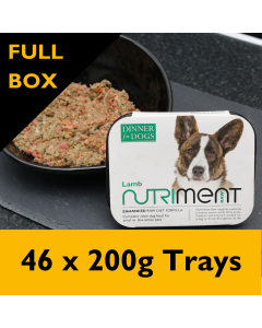 Nutriment Dinner for Dogs Lamb Raw Dog Food, 46 x 200g Trays - FULL BOX