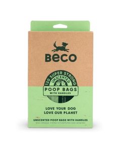 Beco Large Poop Bags with Handles - Unscented (x120)