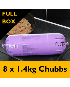 Nutriment Salmon & Turkey Raw Dog Food, 8 x 1.4kg Chubbs - FULL BOX