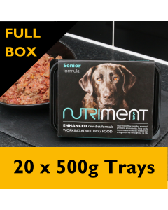 Nutriment Senior Raw Dog Food, 20 x 500g Trays - FULL BOX
