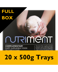 Nutriment Weaning Paste Raw Dog Food, 20 x 500g Trays - FULL BOX