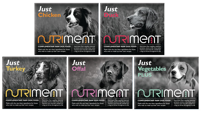 display of nutriment raw products